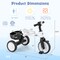 Toddler Tricycle with 86 Degree Steering and Sturdy Carbon Steel Construction - 28" L x 17" W x 20.5" H